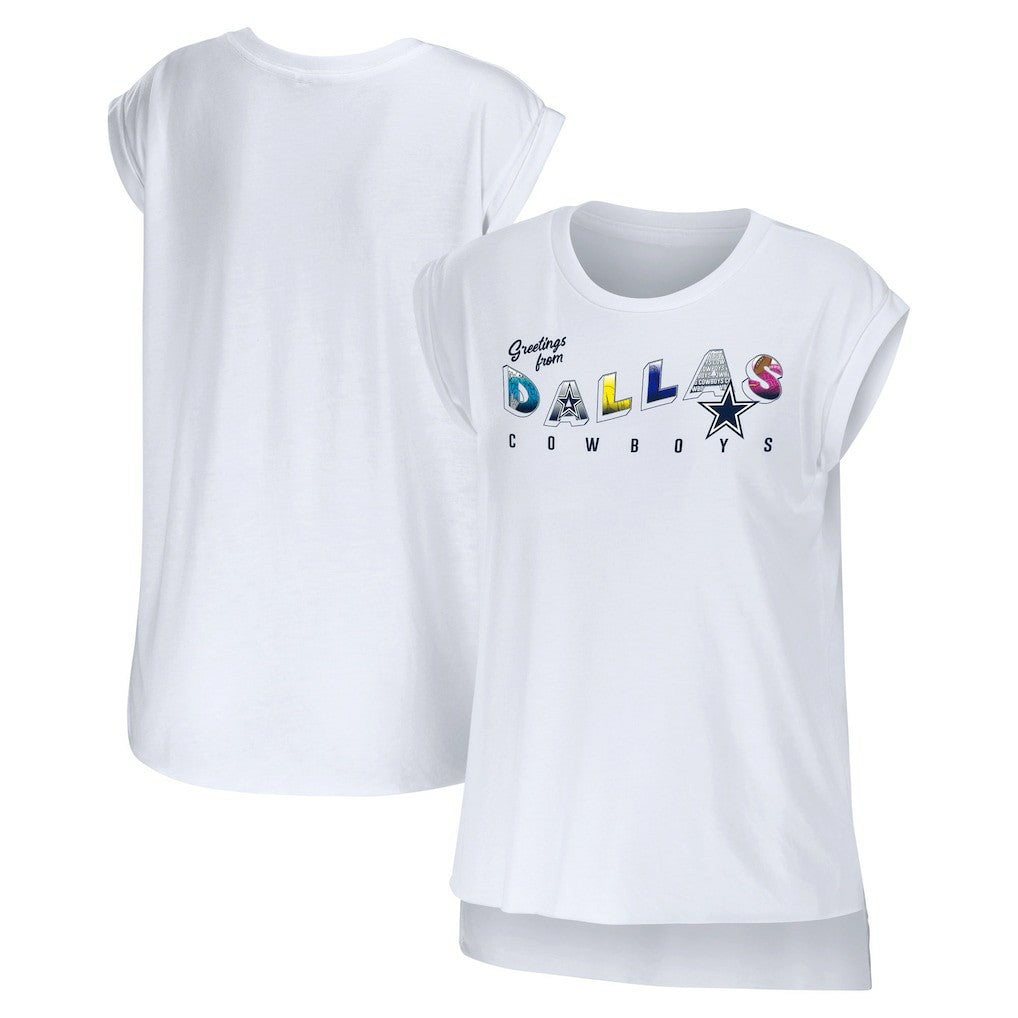 Dallas Cowboys WEAR by Erin Andrews Women's Greetings From Muscle T-Shirt | NFL Online