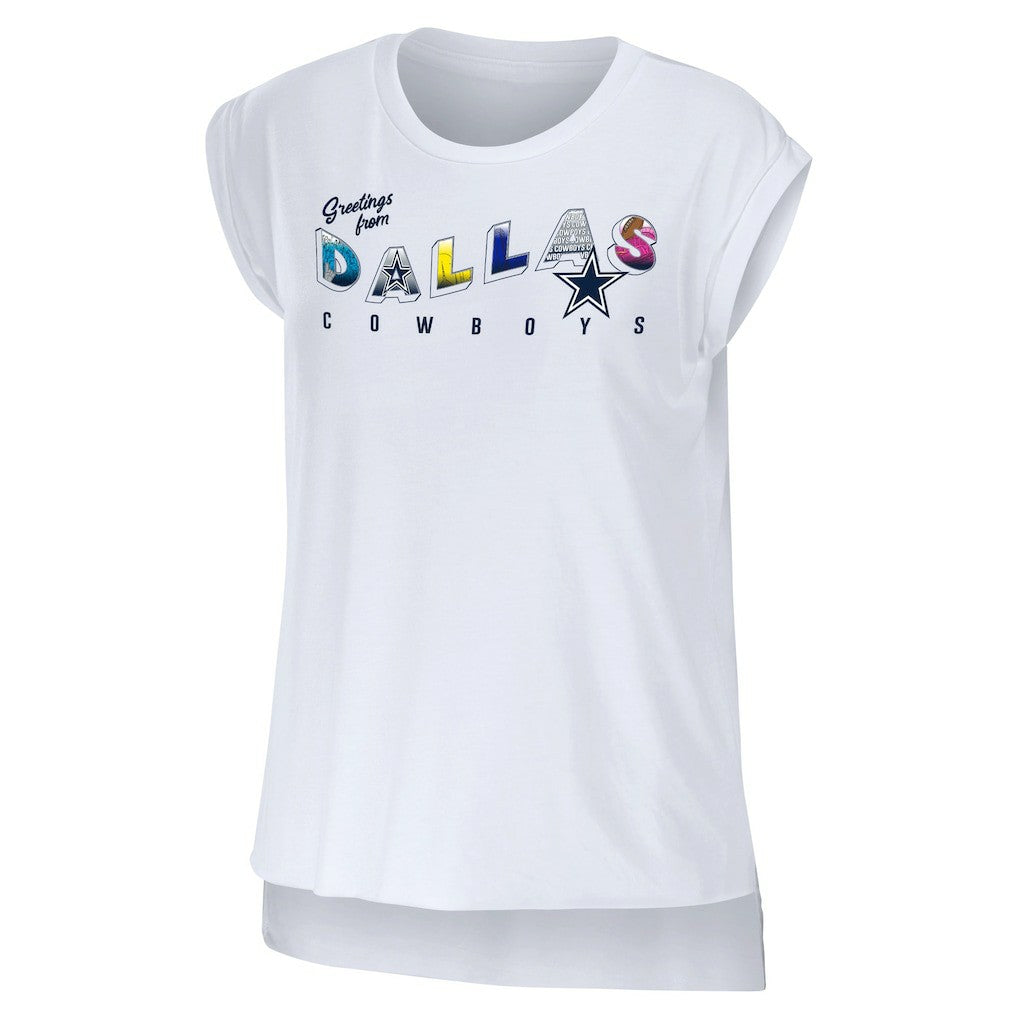 Dallas Cowboys WEAR by Erin Andrews Women's Greetings From Muscle T-Shirt | NFL Online