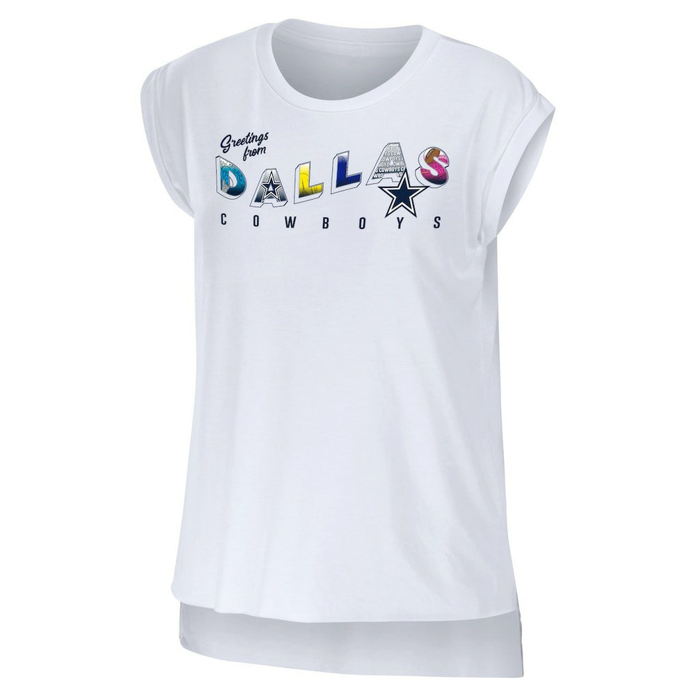 Dallas Cowboys WEAR by Erin Andrews Women's Greetings From Muscle T-Shirt | NFL Online