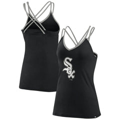 Chicago White Sox Fanatics Women's Barrel It Up Cross Back V-Neck Tank Top - MLB Tanks