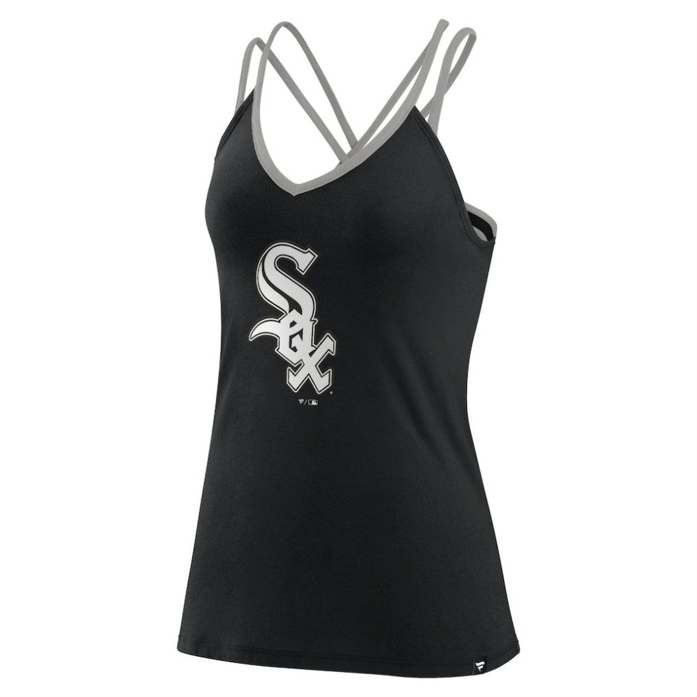 Chicago White Sox Fanatics Women's Barrel It Up Cross Back V-Neck Tank Top - MLB Tanks