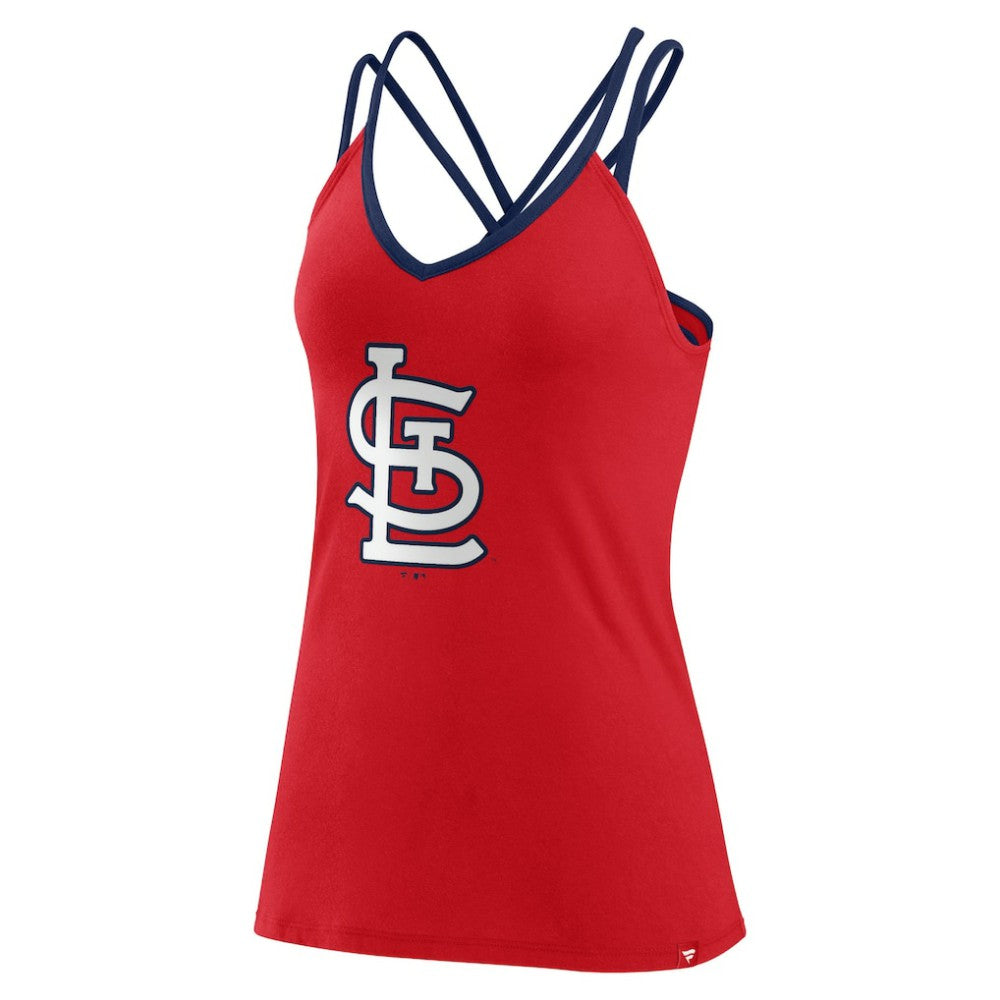 St. Louis Cardinals Fanatics Women's Barrel It Up Cross Back V-Neck Tank Top - MLB Tanks