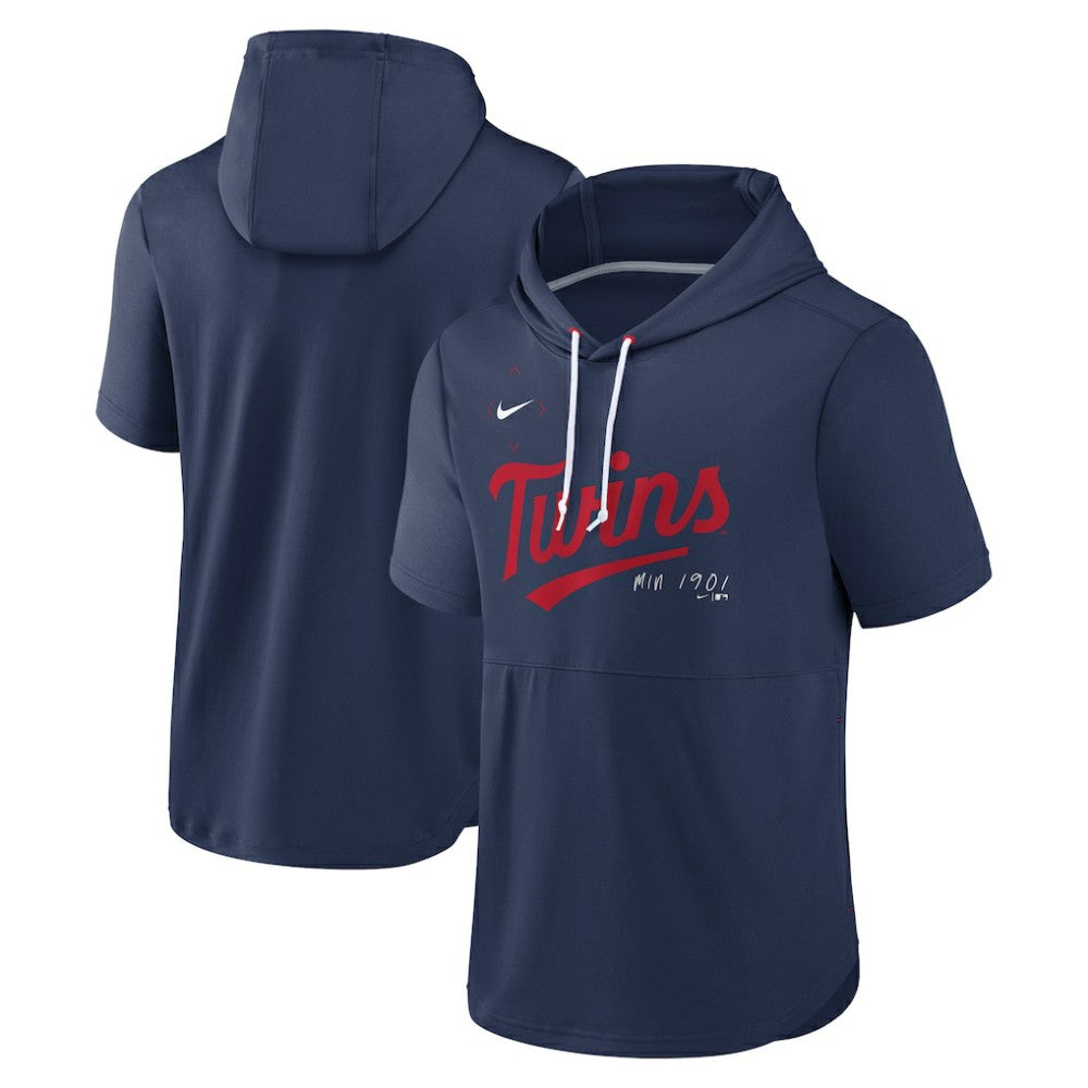 Minnesota Twins Nike Springer Short Sleeve Team Pullover Hoodie - MLB Hoodies