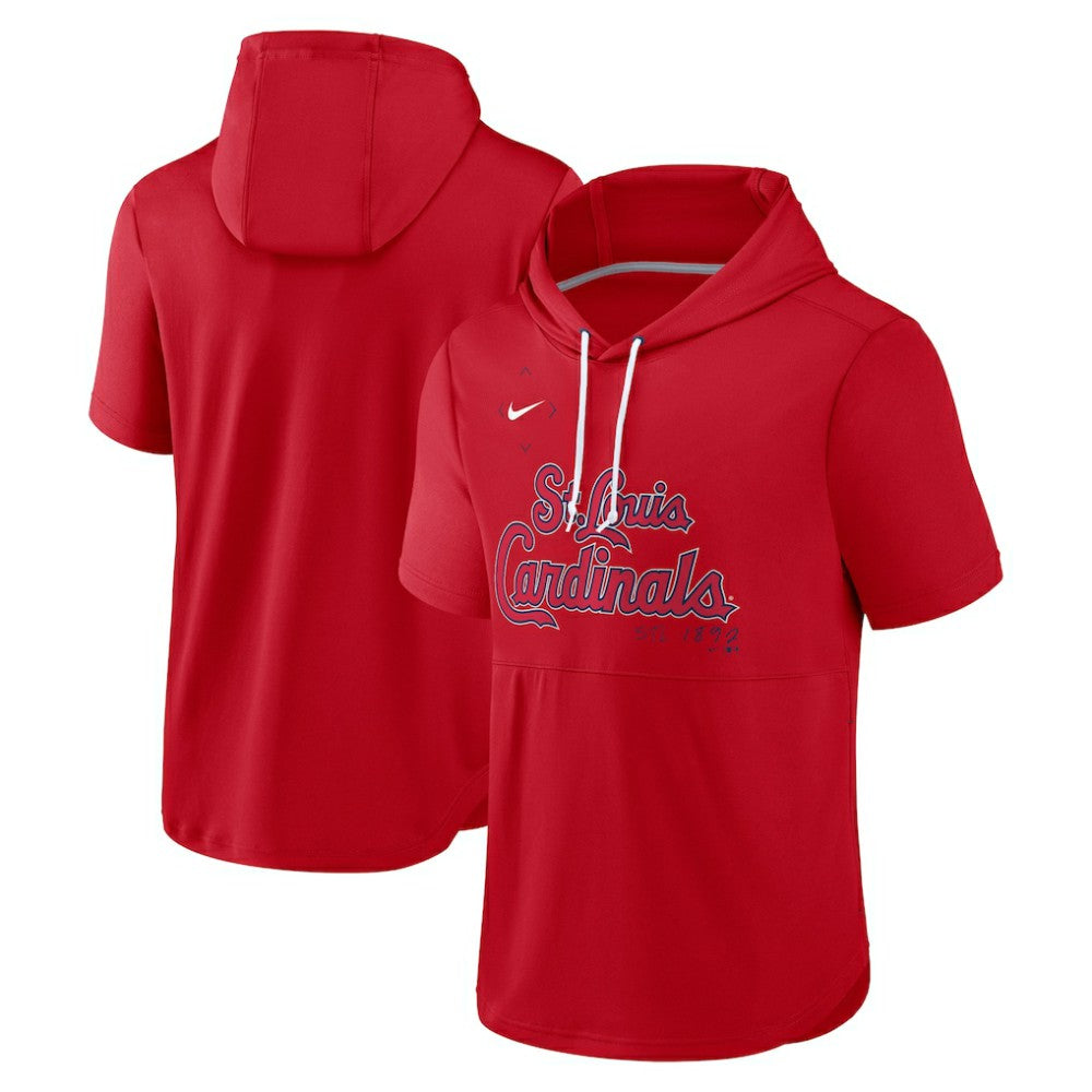 St. Louis Cardinals Nike Springer Short Sleeve Team Pullover Hoodie - MLB Hoodies