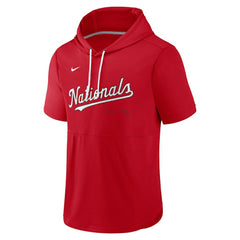 Washington Nationals Nike Springer Short Sleeve Team Pullover Hoodie - MLB Hoodies