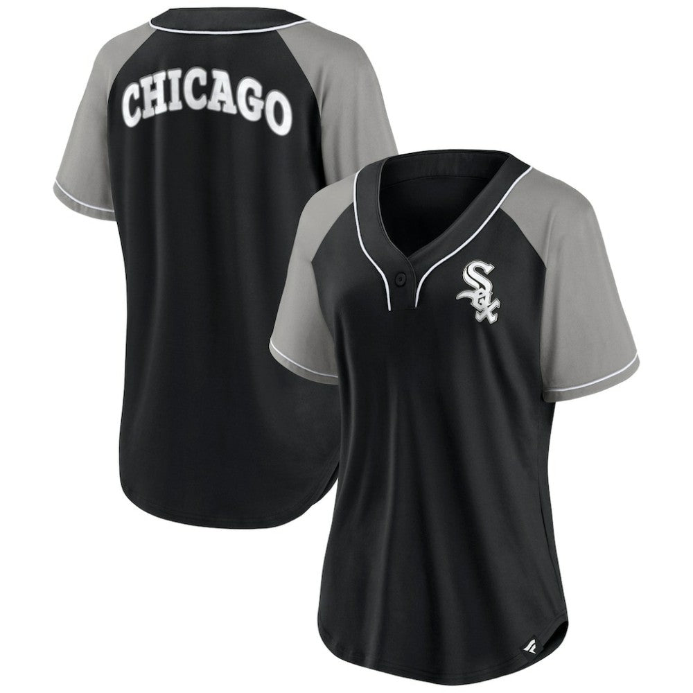 Chicago White Sox Fanatics Women's Ultimate Style Raglan V-Neck T-Shirt - MLB T-shirts