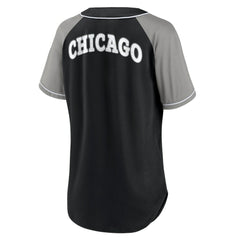 Chicago White Sox Fanatics Women's Ultimate Style Raglan V-Neck T-Shirt - MLB T-shirts