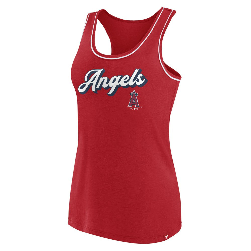 Los Angeles Angels Fanatics Women's Wordmark Logo Racerback Tank Top - MLB Tanks
