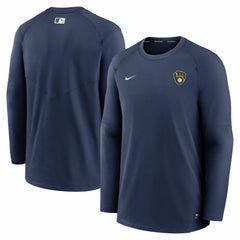 Milwaukee Brewers Nike Authentic Collection Logo Performance Long Sleeve T-Shirt - MLB T-shirts
