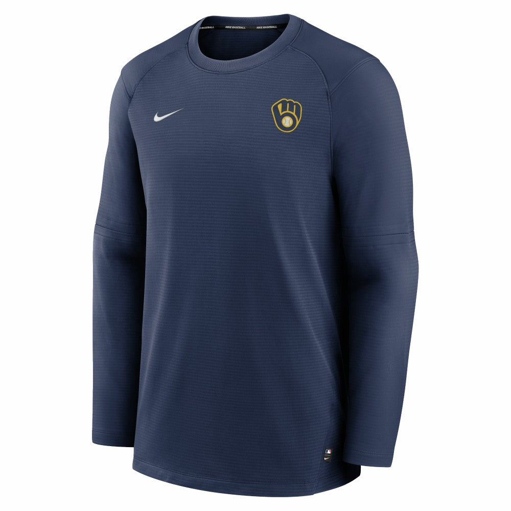 Milwaukee Brewers Nike Authentic Collection Logo Performance Long Sleeve T-Shirt - MLB T-shirts