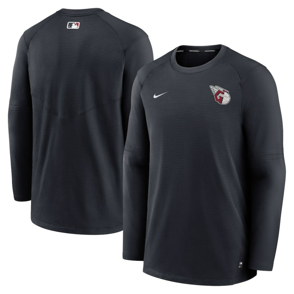 Cleveland Guardians Nike Authentic Collection Logo Performance Long Sleeve T-Shirt - MLB T-shirts