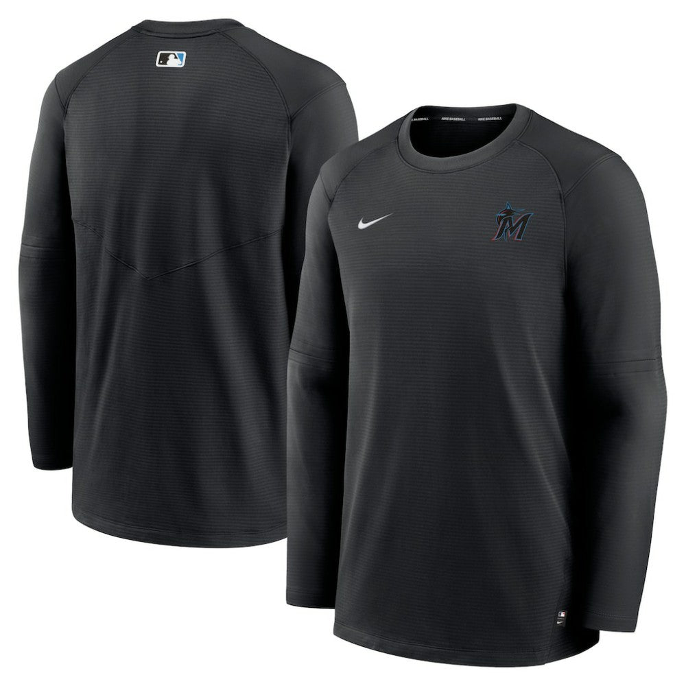 Miami Marlins Nike Authentic Collection Logo Performance Long Sleeve T-Shirt - MLB T-shirts