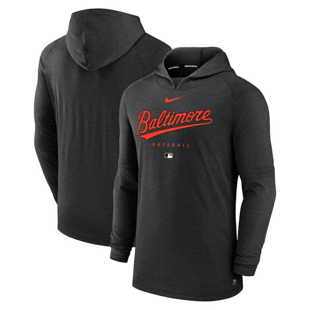 Baltimore Orioles Nike Authentic Collection Lightweight Dri-FIT Hooded Pullover - MLB Pullover