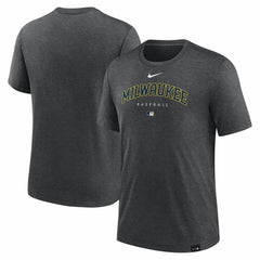 Milwaukee Brewers Nike Authentic Collection Early Work Tri-Blend Performance T-Shirt - MLB T-shirts