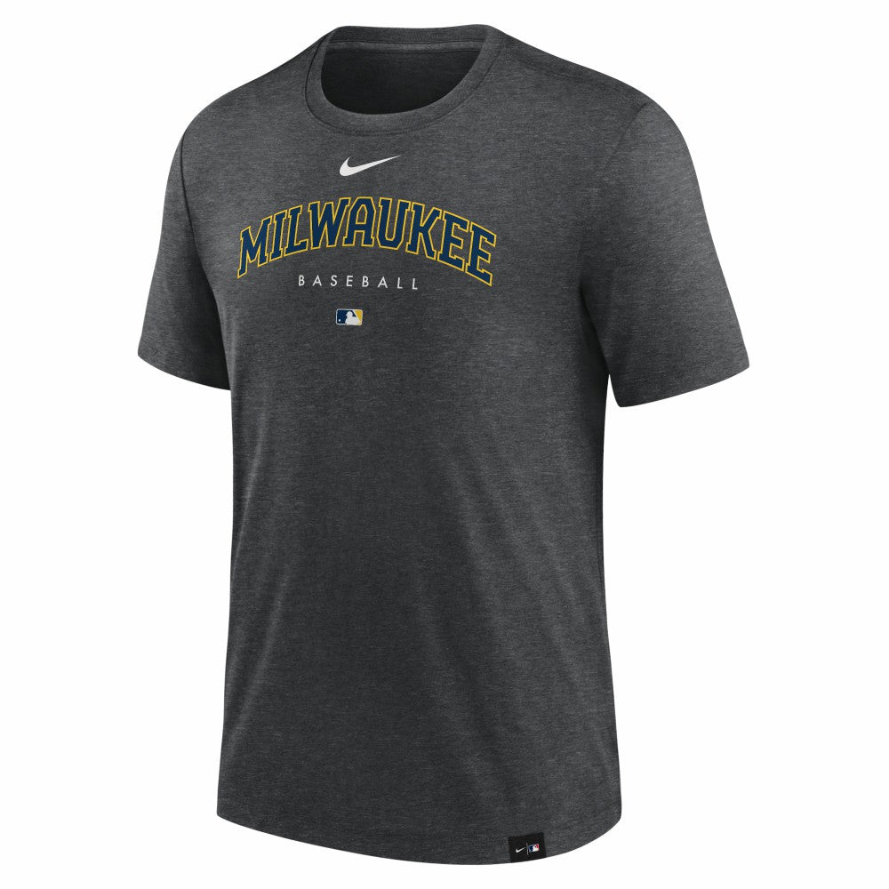 Milwaukee Brewers Nike Authentic Collection Early Work Tri-Blend Performance T-Shirt - MLB T-shirts