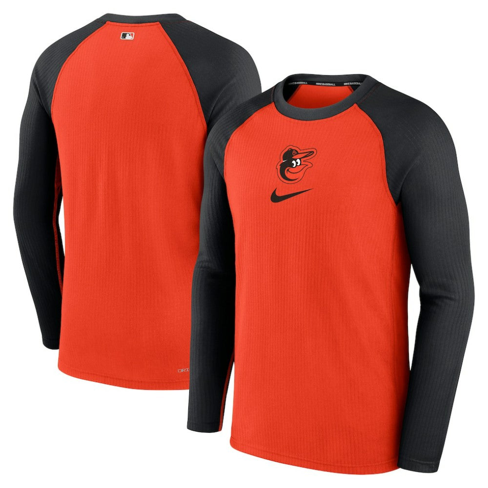 Baltimore Orioles Nike Authentic Collection Game Raglan Performance Long Sleeve T-Shirt - MLB T-shirts