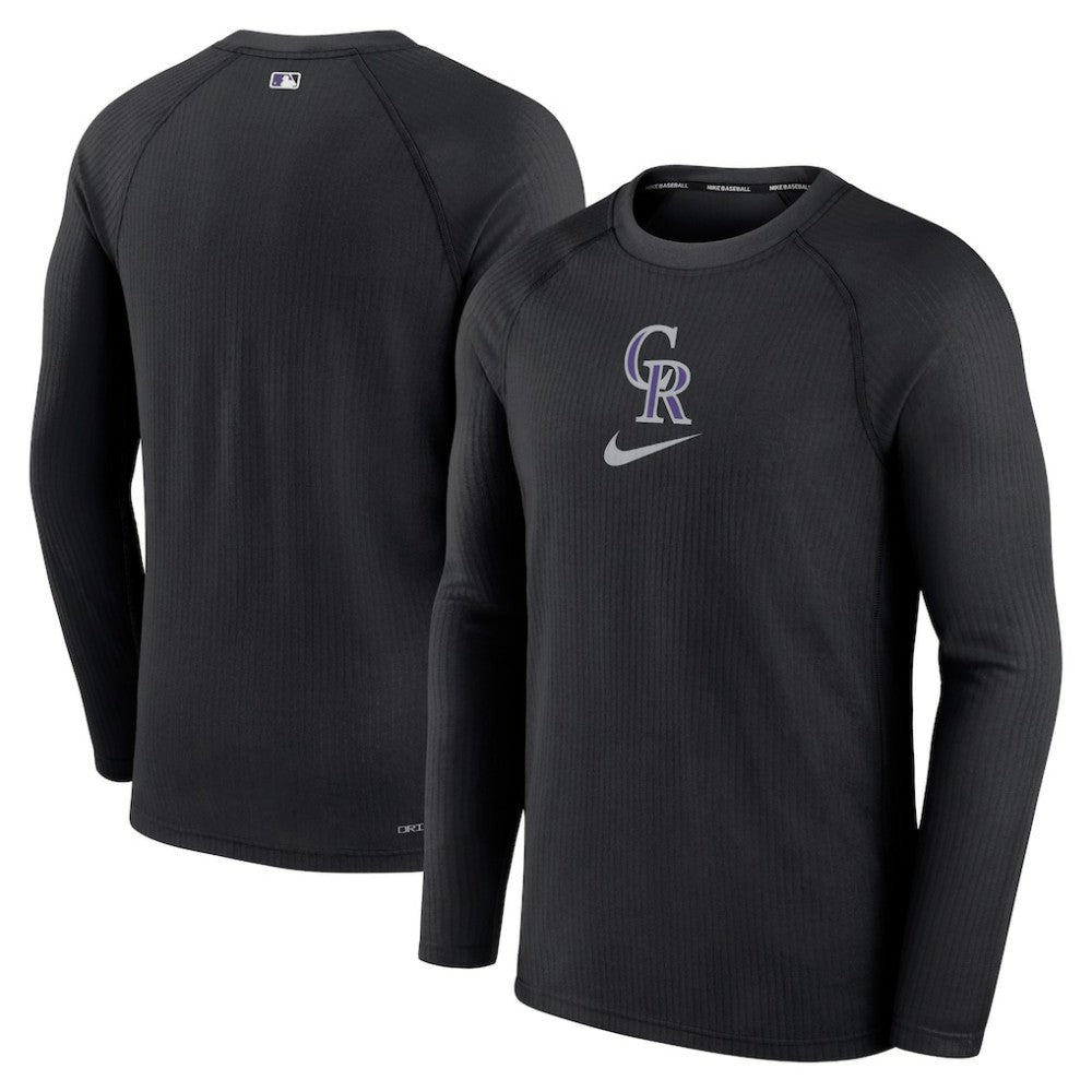 Colorado Rockies Nike Authentic Collection Game Raglan Performance Long Sleeve T-Shirt - MLB T-shirts