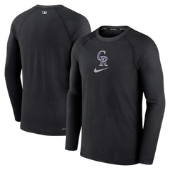 Colorado Rockies Nike Authentic Collection Game Raglan Performance Long Sleeve T-Shirt - MLB T-shirts
