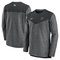 Miami Marlins Nike Authentic Collection Game Time Performance Half-Zip Top - MLB Tops