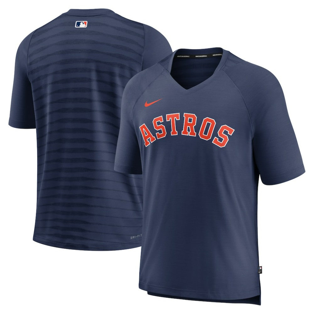 Houston Astros Nike Authentic Collection Pregame Raglan Performance V-Neck T-Shirt - MLB T-shirts