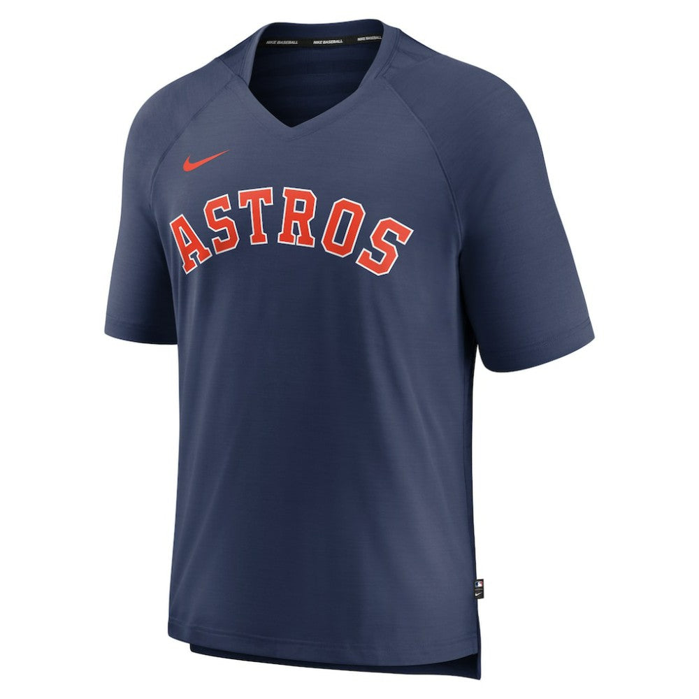Houston Astros Nike Authentic Collection Pregame Raglan Performance V-Neck T-Shirt - MLB T-shirts