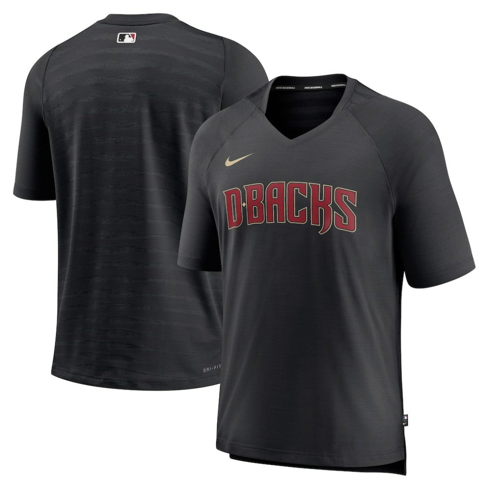 Arizona Diamondbacks Nike Authentic Collection Pregame Raglan Performance V-Neck T-Shirt - MLB T-shirts