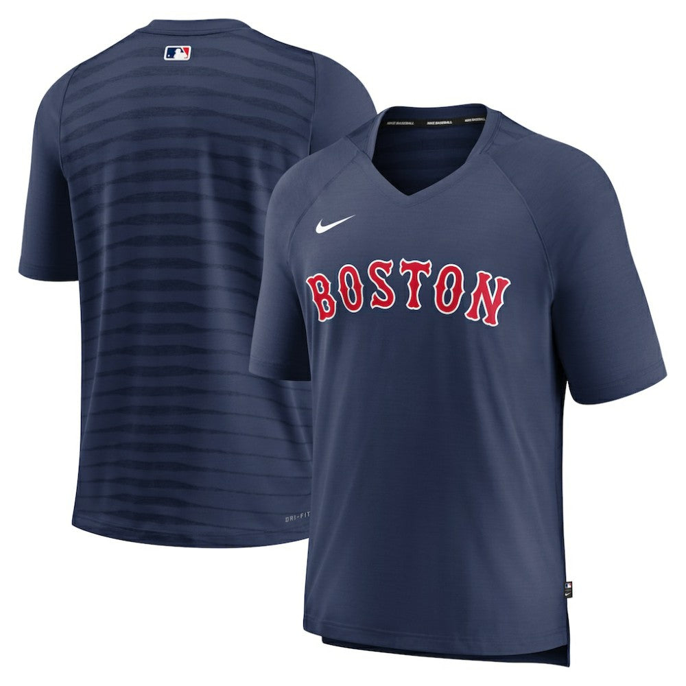 Boston Red Sox Nike Authentic Collection Pregame Raglan Performance V-Neck T-Shirt - MLB T-shirts