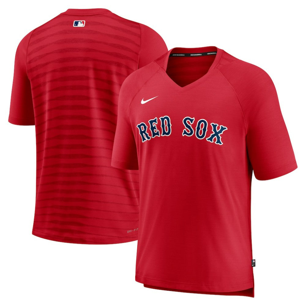 Boston Red Sox Nike Authentic Collection Pregame Raglan Performance V-Neck T-Shirt - MLB T-shirts