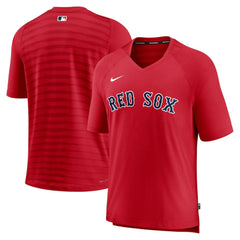 Boston Red Sox Nike Authentic Collection Pregame Raglan Performance V-Neck T-Shirt - MLB T-shirts