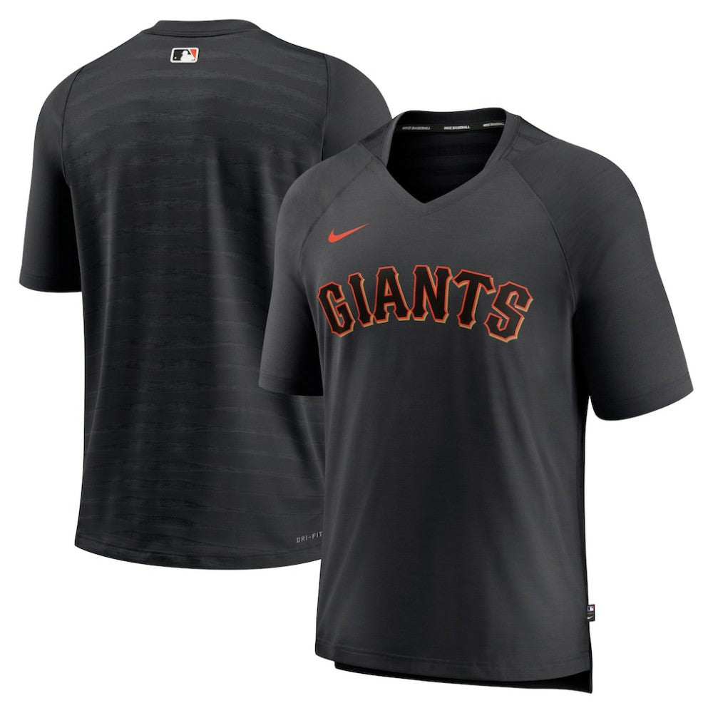 San Francisco Giants Nike Authentic Collection Pregame Raglan Performance V-Neck T-Shirt - MLB T-shirts