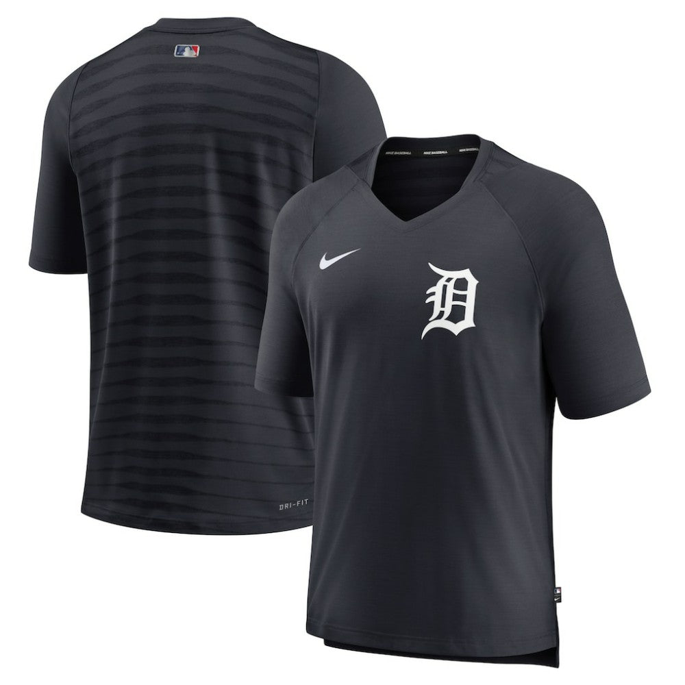 Detroit Tigers Nike Authentic Collection Pregame Raglan Performance V-Neck T-Shirt - MLB T-shirts