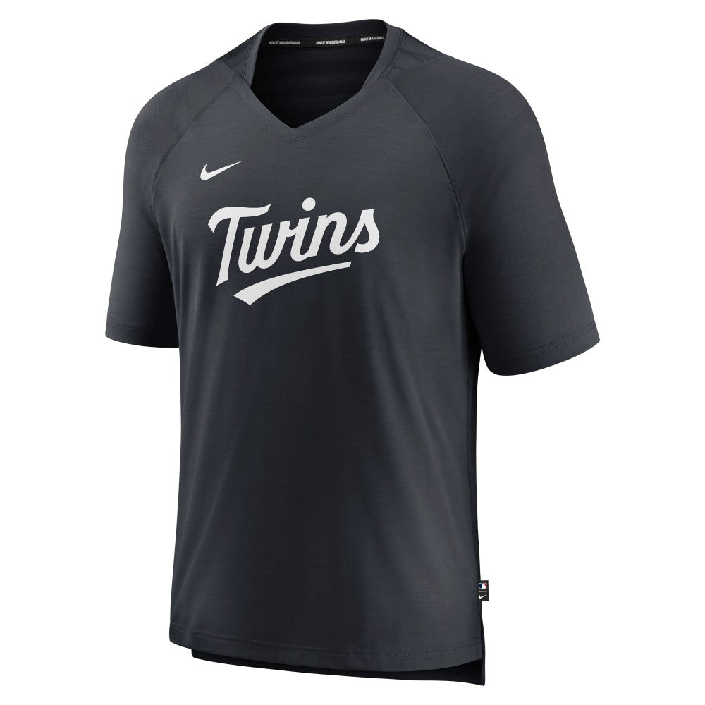 Minnesota Twins Nike Authentic Collection Pregame Raglan Performance V-Neck T-Shirt - MLB T-shirts