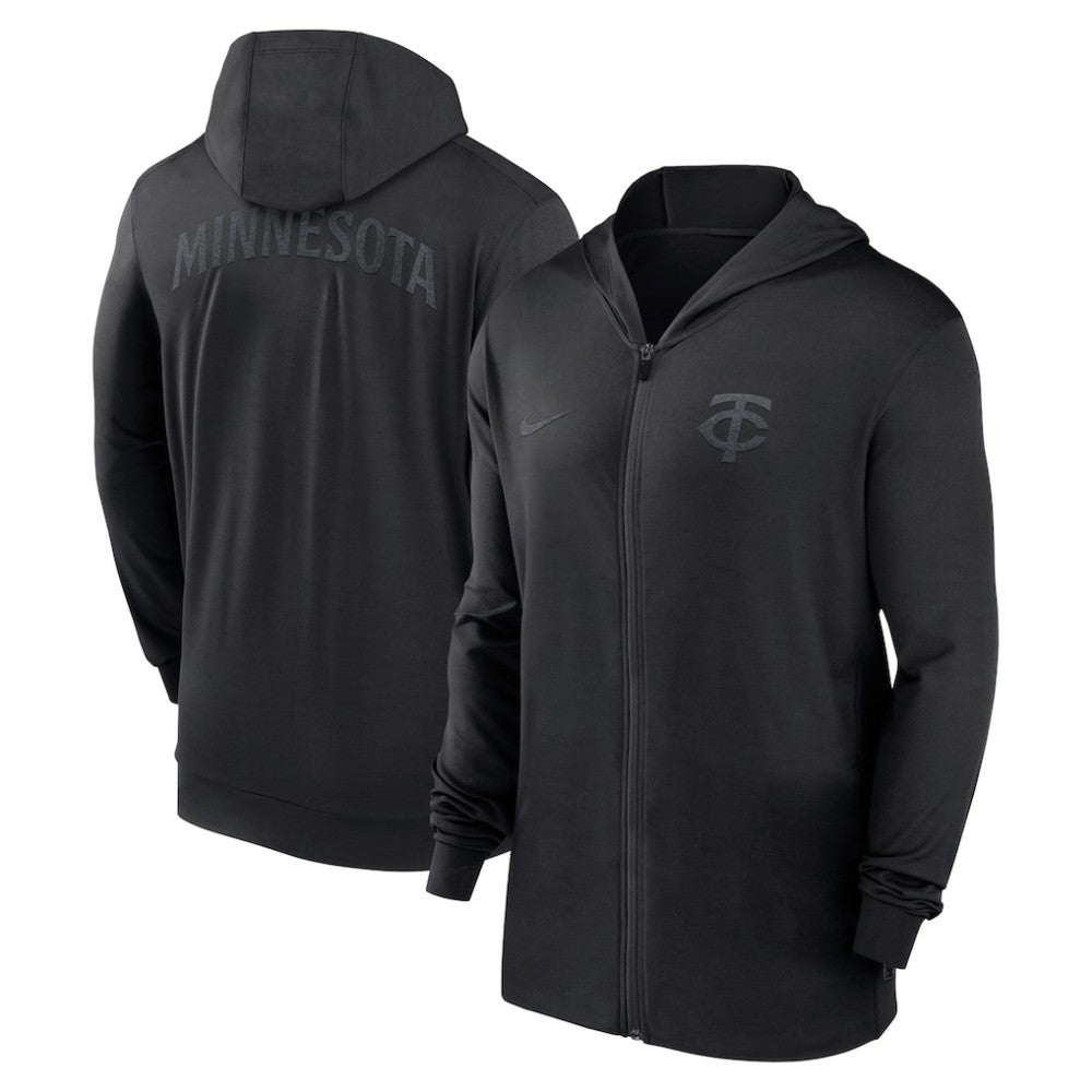 Minnesota Twins Nike Authentic Collection Travel Performance Lightweight Full-Zip Hoodie - - MLB Hoodies