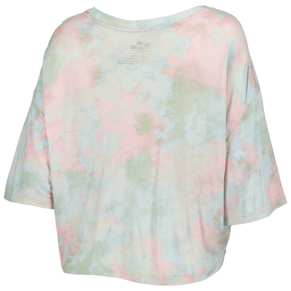 Chicago White Sox Majestic Threads Women's Cooperstown Collection Tie-Dye Boxy Cropped Tri-Blend T-Shirt - MLB T-shirts