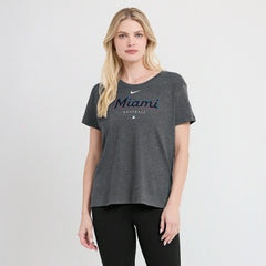 Miami Marlins Nike Women's Authentic Collection Early Work Tri-Blend T-Shirt - MLB T-shirts