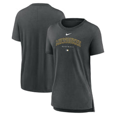 Milwaukee Brewers Nike Women's Authentic Collection Early Work Tri-Blend T-Shirt - MLB T-shirts