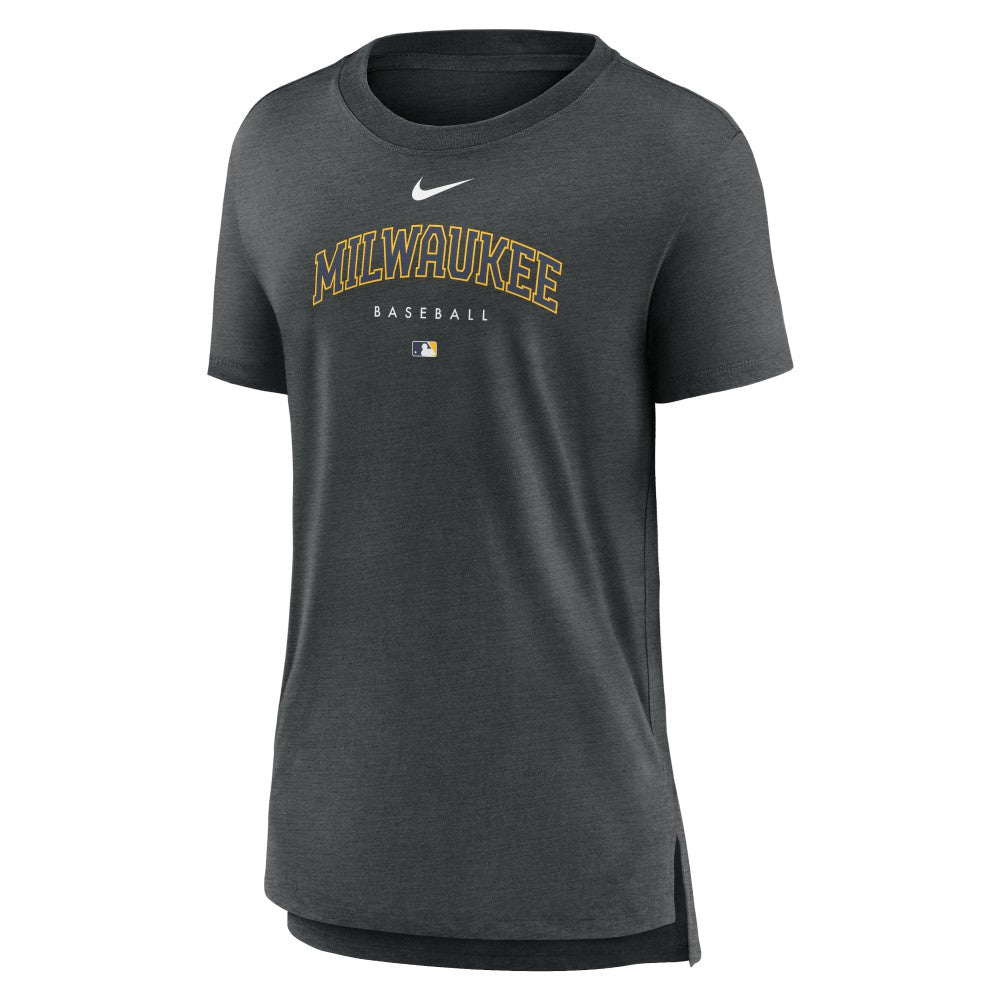 Milwaukee Brewers Nike Women's Authentic Collection Early Work Tri-Blend T-Shirt - MLB T-shirts