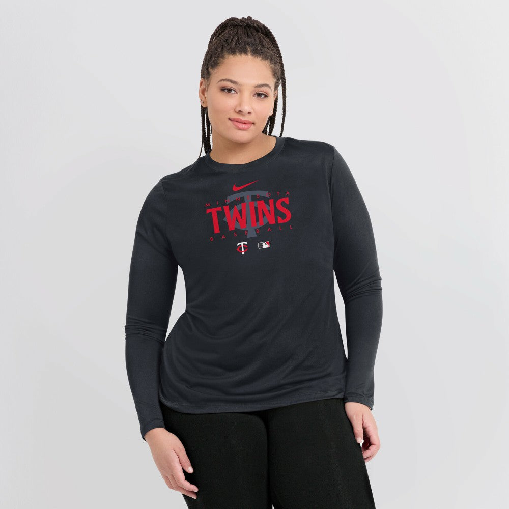 Minnesota Twins Nike Women's Authentic Collection Legend Performance Long Sleeve T-Shirt - - MLB T-shirts