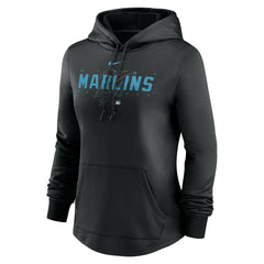 Miami Marlins Nike Women's Authentic Collection Pregame Performance Pullover Hoodie - MLB Hoodies