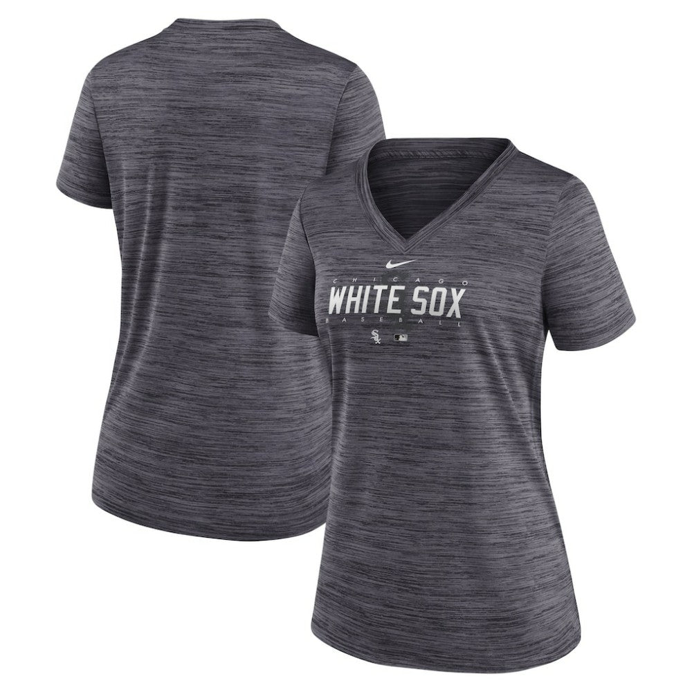 Chicago White Sox Nike Women's Authentic Collection Velocity Practice Performance V-Neck T-Shirt - MLB T-shirts