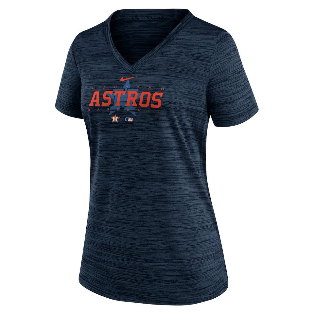 Houston Astros Nike Women's Authentic Collection Velocity Practice Performance V-Neck T-Shirt - MLB T-shirts