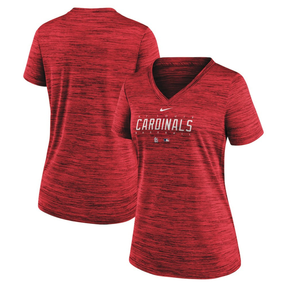 St. Louis Cardinals Nike Women's Authentic Collection Velocity Practice Performance V-Neck T-Shirt - MLB T-shirts