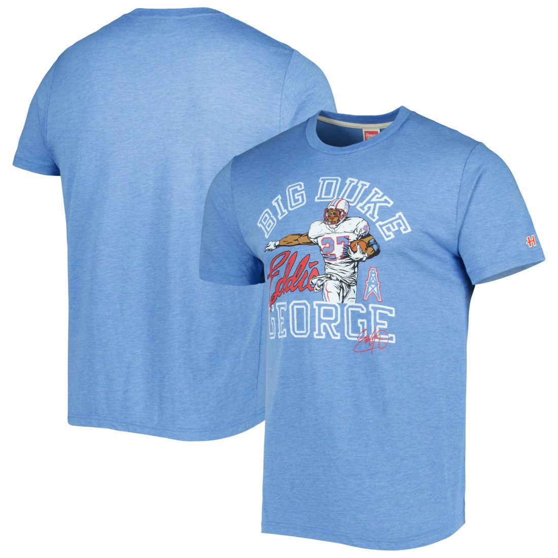 Tennessee Titans Eddie George  Homage Caricature Retired Player Tri-Blend T-Shirt | NFL Sale