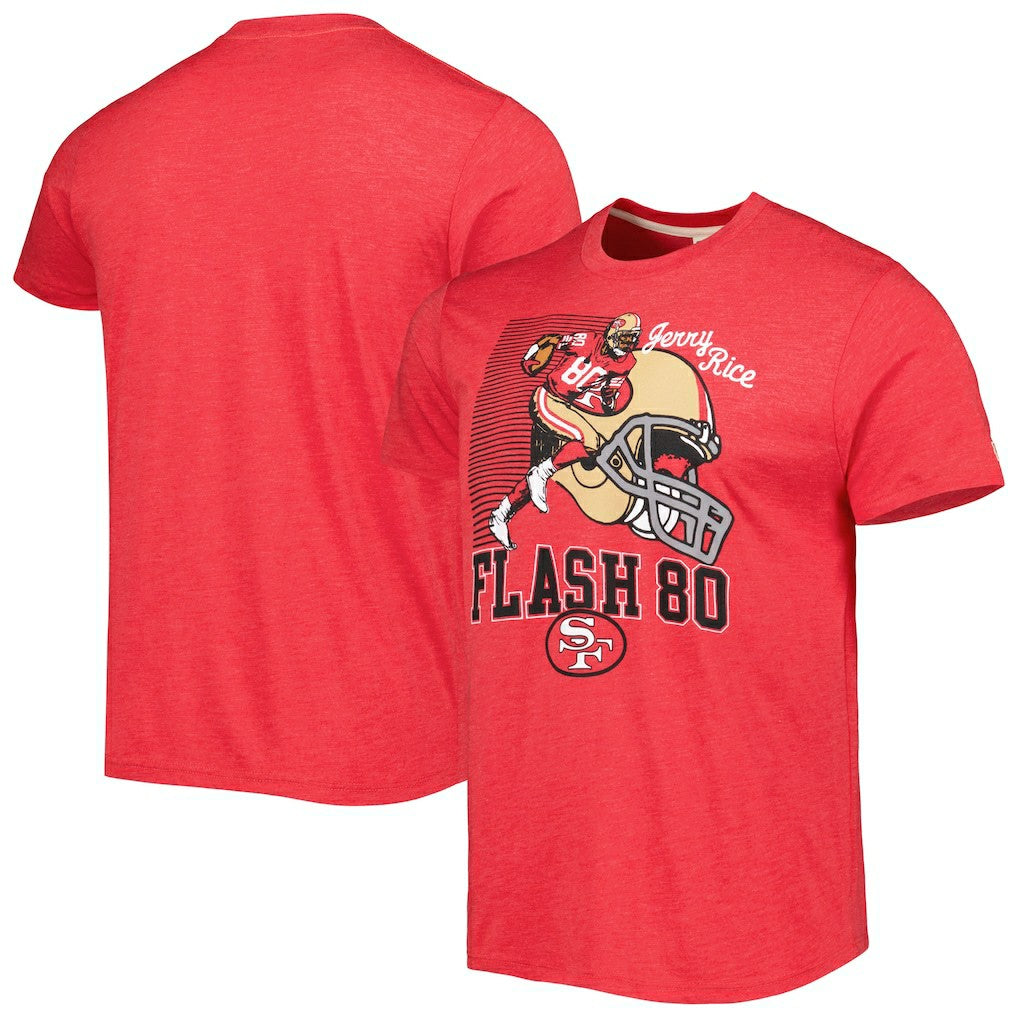 San Francisco 49ers Jerry Rice  Homage Unisex Caricature Retired Player Tri-Blend T-Shirt | NFL US