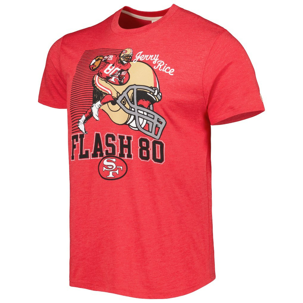 San Francisco 49ers Jerry Rice  Homage Unisex Caricature Retired Player Tri-Blend T-Shirt | NFL US