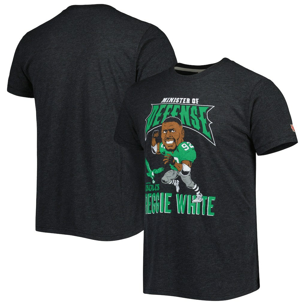 Philadelphia Eagles Reggie White  Homage Unisex Unisex Caricature Retired Player Tri-Blend T-Shirt | NFL New