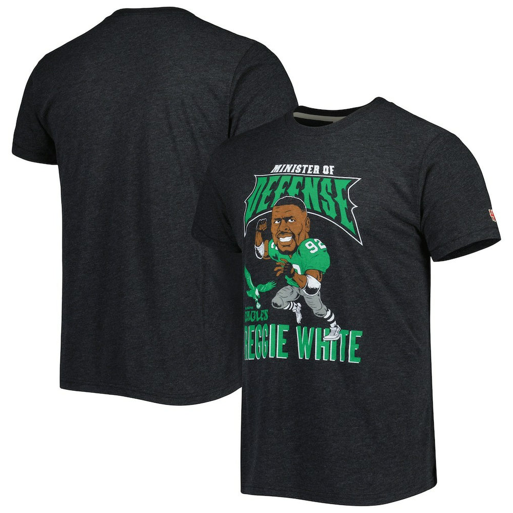 Philadelphia Eagles Reggie White  Homage Unisex Unisex Caricature Retired Player Tri-Blend T-Shirt | NFL New