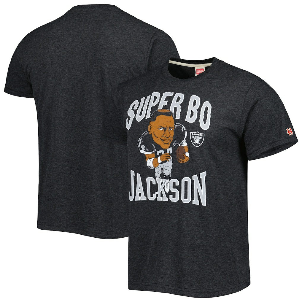 Las Vegas Raiders Bo Jackson  Homage Unisex Unisex Caricature Retired Player Tri-Blend T-Shirt | NFL Online