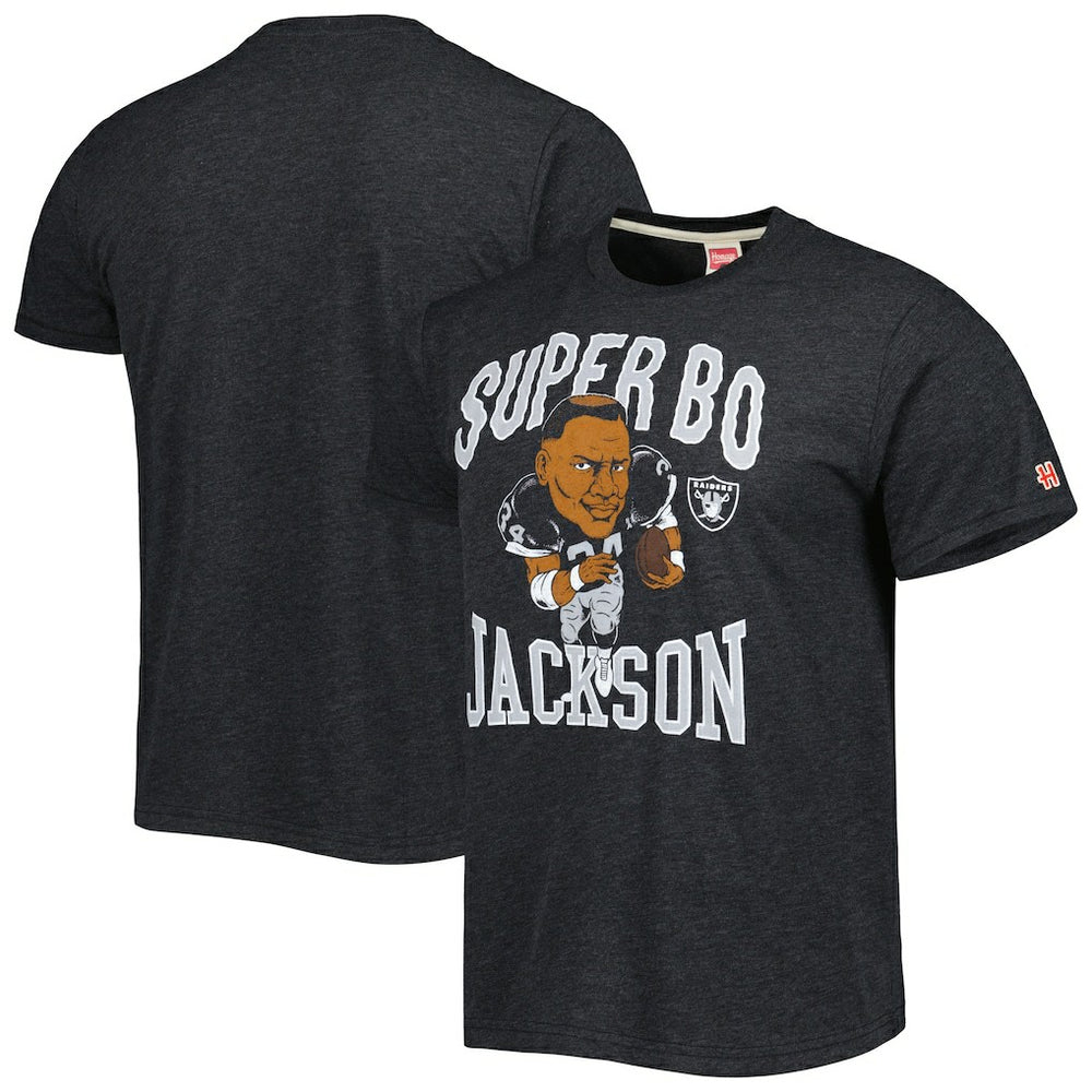 Las Vegas Raiders Bo Jackson  Homage Unisex Unisex Caricature Retired Player Tri-Blend T-Shirt | NFL Online