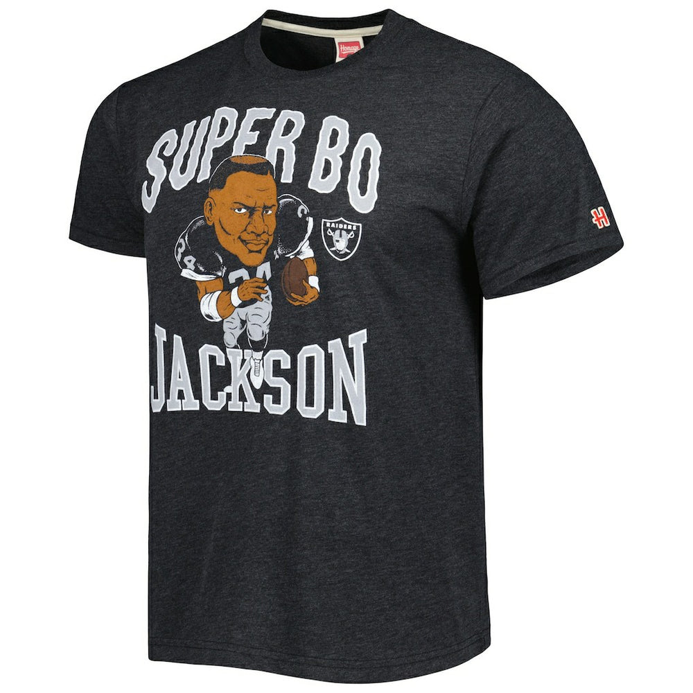 Las Vegas Raiders Bo Jackson  Homage Unisex Unisex Caricature Retired Player Tri-Blend T-Shirt | NFL Online